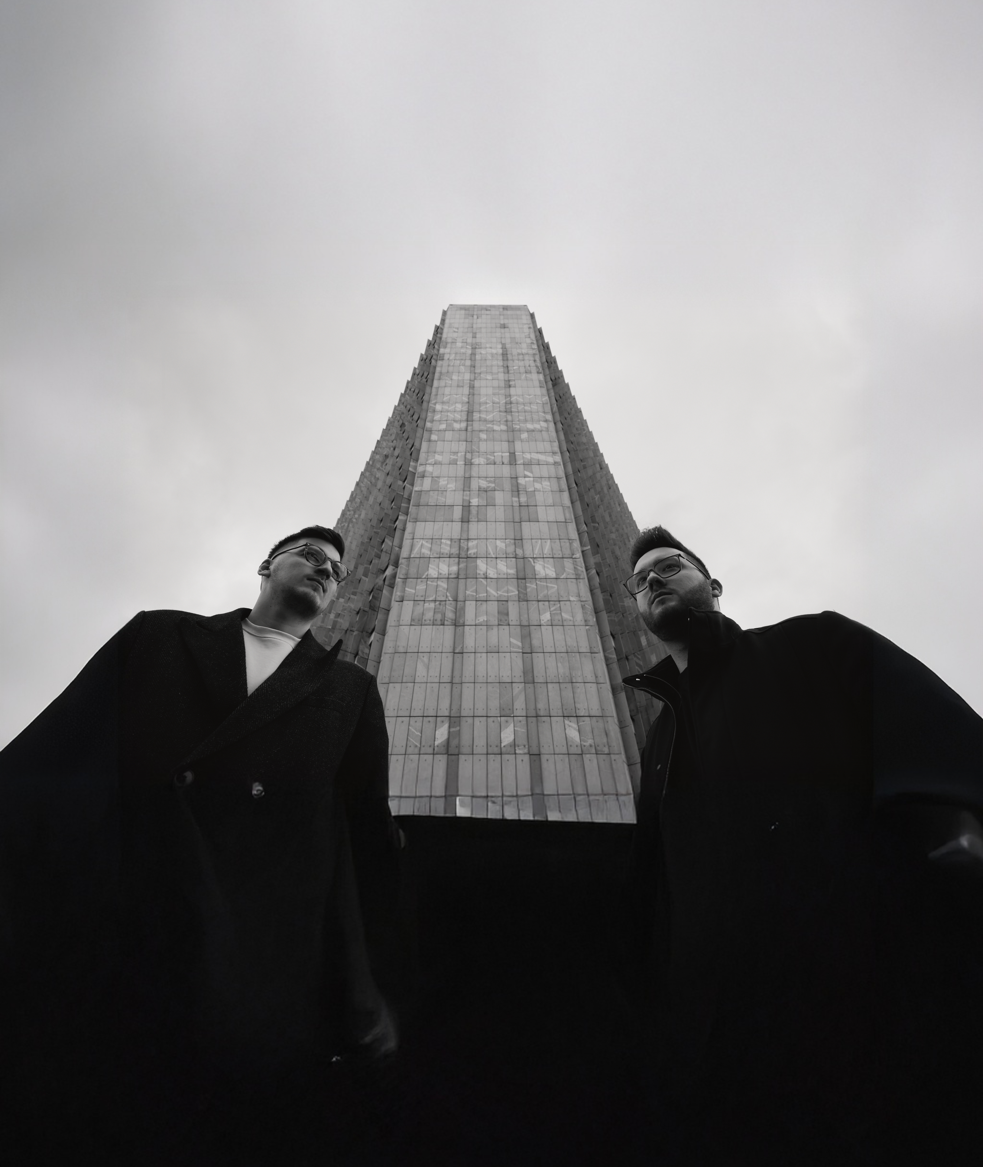North Collision DJ duo Maj Štrukelj and Luka Vujić in coats